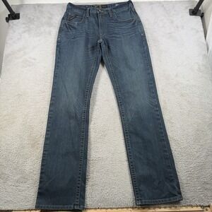 Ariat Jeans Mens 32x36 Blue Rebar M5 Straight Leg Denim Cowboy Western Rodeo